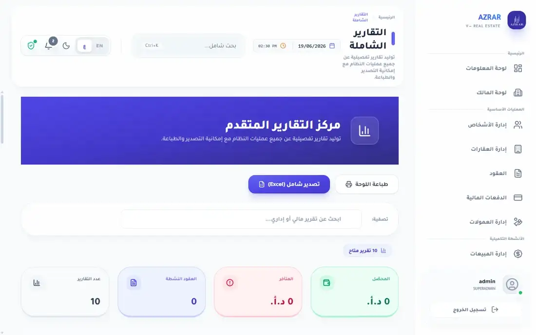 AZRAR Financial Reports